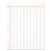 Data Pad with Numbered Column Headings, Data Chart Format, Wide/Legal Rule, 10 Columns, 50 White 8.5 x 11 Sheets