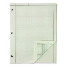 Evidence Engineer's Computation Pad, Cross-Section Quadrille Rule (5 sq/in, 1 sq/in), 200 Green-Tint 8.5 x 11 Sheets